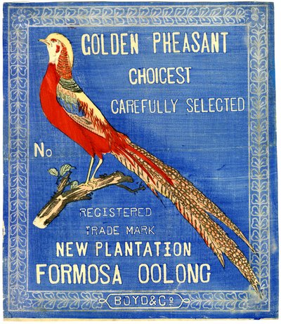 Goldener Fasan, sorgfältig ausgewählt, Nr. eingetragene Handelsmarke Neue Plantage Formosa Oolong von American School