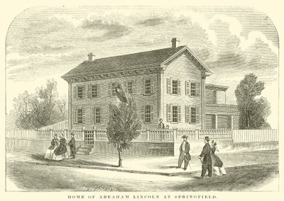Heim von Abraham Lincoln in Springfield (Gravur) von American School