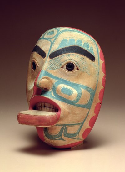 Menschliche Gesichtsmaske, um 1820 von American School