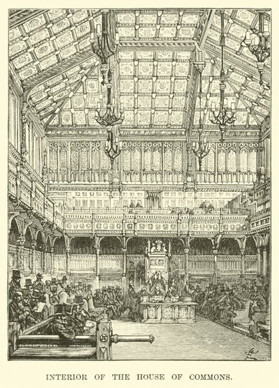 Innenraum des House of Commons von American School