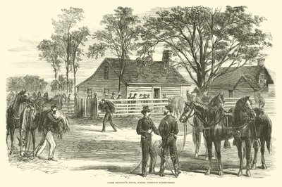 James Bennetts Haus, wo Johnston kapitulierte, April 1865 von American School