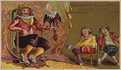 König auf Thron sitzend von American School