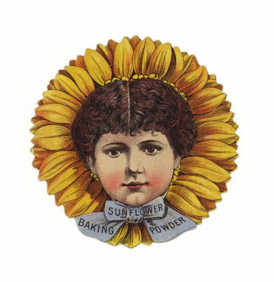 Dame mit Sonnenblumenhut, nur Kopf von American School