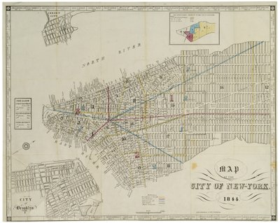Karte der Stadt New York von American School