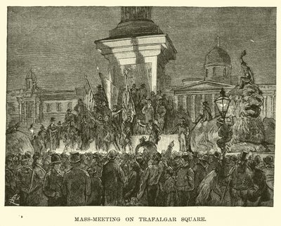 Massenversammlung auf dem Trafalgar Square von American School