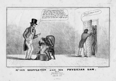 Mr. van Shuffleton und sein Arzt Sam, ca. 1836 von American School