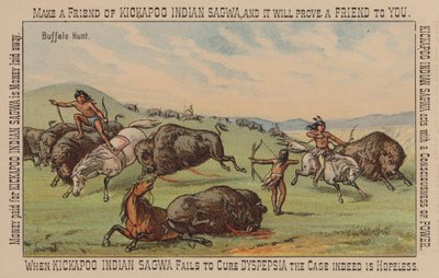 Indianer jagen Büffel von American School