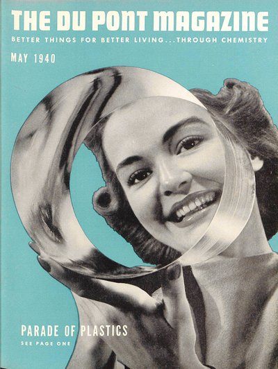 Parade der Kunststoffe, Titelseite des DuPont Magazins, Mai 1940 von American School