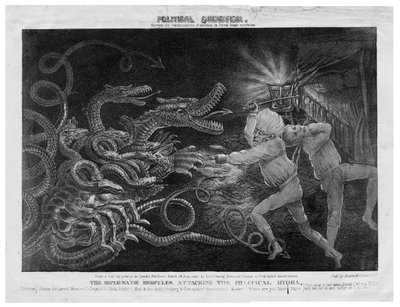 Politischer Quixotismus, ca. 1833 von American School