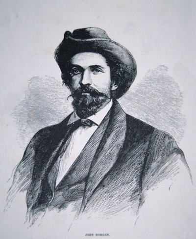 Porträt von John Hunt Morgan (1825-64) von American School