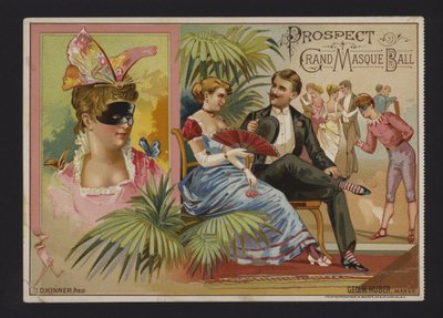 Prospect Association großer Maskenball in der Academy of Music, Tammany Hall und Nilsson Hall, New York von American School