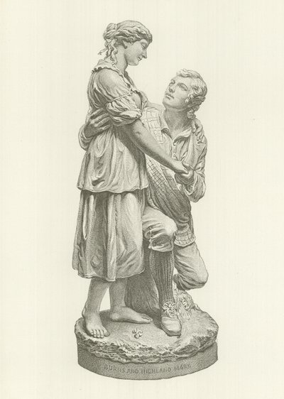 Robert Burns und Highland Mary (Gravur) von American School