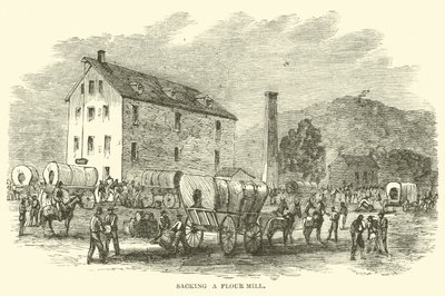 Plünderung einer Mühle, Juli 1864 von American School