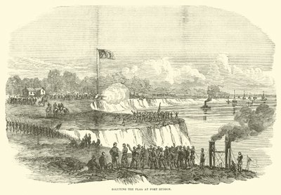 Flaggengruß in Port Hudson, Juli 1863 von American School