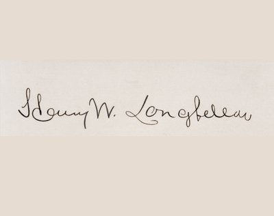 Unterschrift von Henry Wadsworth Longfellow von American School