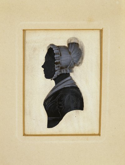 Scherenschnitt einer Dame, ca. 1830-1840 von American School