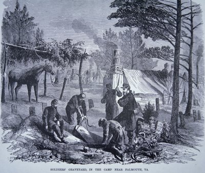 Soldatenfriedhof im Lager bei Falmouth, Virginia von American School