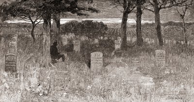 Soldatengräber auf dem Arlington National Cemetery, Arlington County, Virginia, im 19. Jahrhundert, aus 