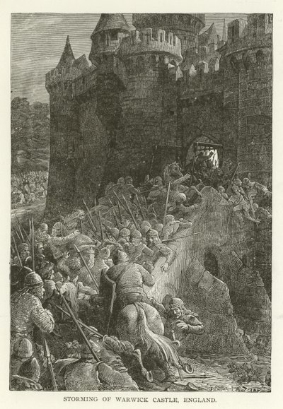 Sturm auf Warwick Castle, England von American School