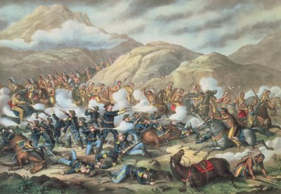Die Schlacht am Little Big Horn, 25. Juni 1876, 1889 von American School
