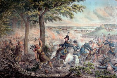 Die Schlacht am Thames in 1813 von American School