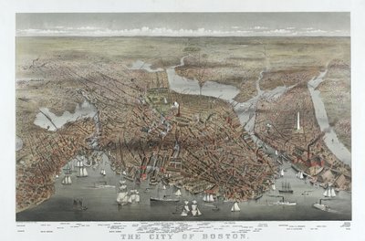 Die Stadt Boston, veröffentlicht 1873 von American School