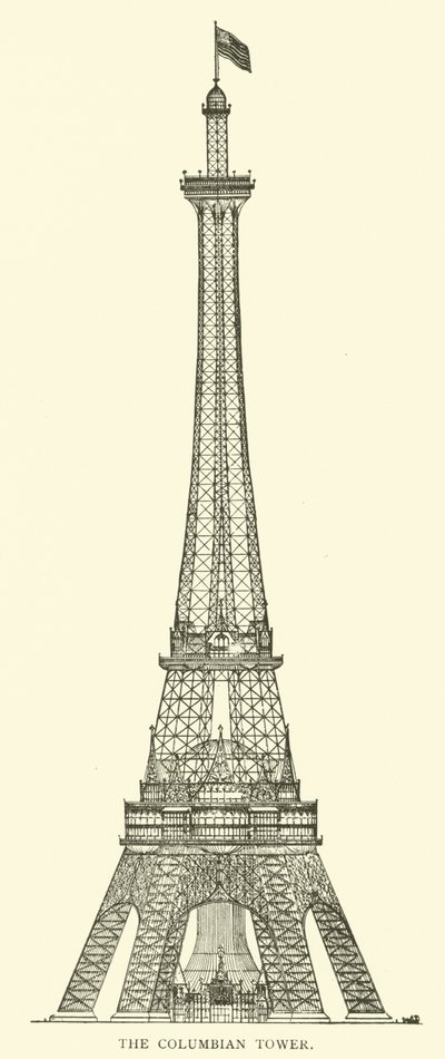 Der Kolumbianische Turm (Stich) von American School