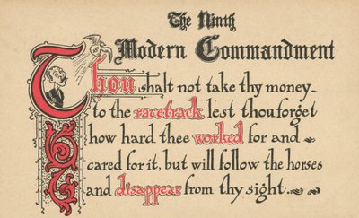 Das neunte moderne Gebot (Farblithografie) von American School