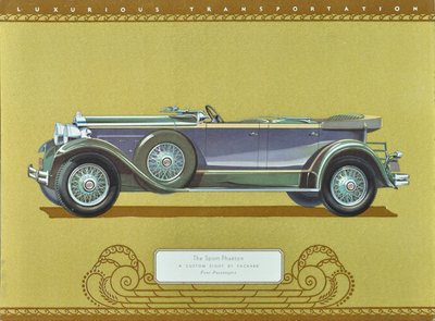 Der Sport Phaeton, Ein Custom Eight von Packard, veröffentlicht 1930 von American School