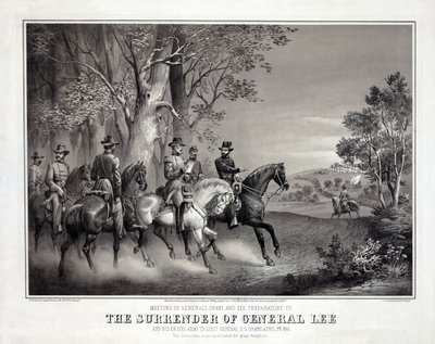 Die Kapitulation von General Lee, veröffentlicht 1866 von American School
