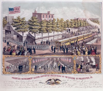 Der Freiwillige Erfrischungssalon, kostenlos unterstützt von den Bürgern von Philadelphia von American School