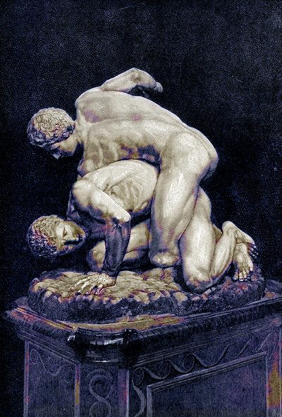 Die Ringer, Illustration aus Geschichte Griechenlands von Victor Duruy, veröffentlicht 1890 von American School