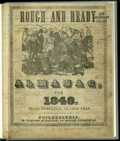 Titelseite des Rough and Ready Almanach für 1848, veröffentlicht 1847 von American School