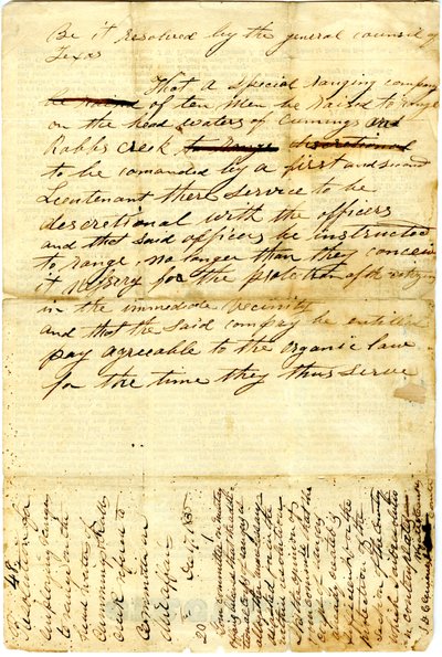 An das Volk von Texas bezüglich der Belagerung der mexikanischen Garnison in San Antonio de Bexar, 10. Dezember 1835 von American School