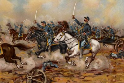US Army, Kavallerieangriff der 5. Regulären, Gains Mill von American School