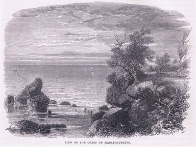 Blick auf die Küste von Massachusetts 1644, Illustration aus Cassell