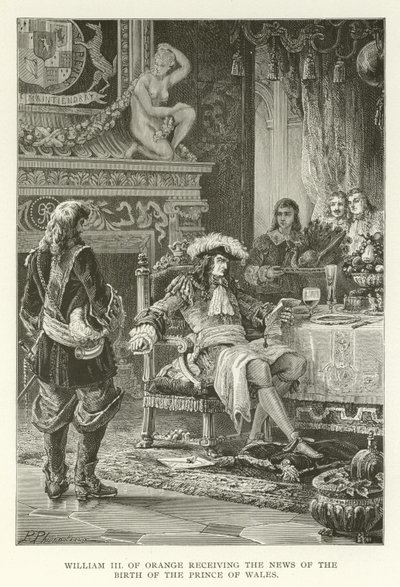 Wilhelm III. von Oranien erhält die Nachricht von der Geburt des Prinzen von Wales von American School