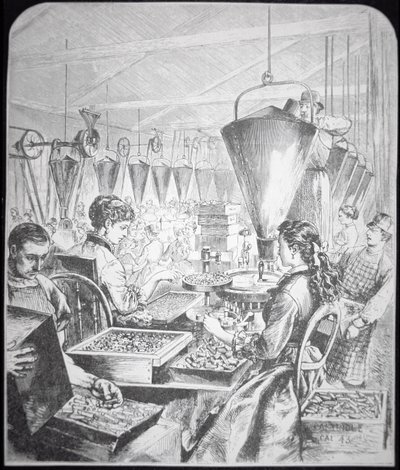 Frauen arbeiten in einer Munitionsfabrik, Bridgeport, Connecticut von American School
