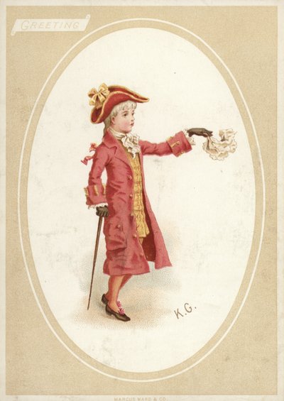 Junge im Kostüm des 18. Jahrhunderts von American School