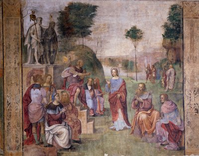 Prozess der Heiligen Cäcilia, ca. 1506, von Amico Aspertini, Fresko, Oratorium der Heiligen Cäcilia, Bologna, Emilia-Romagna, Italien von Amico Aspertini