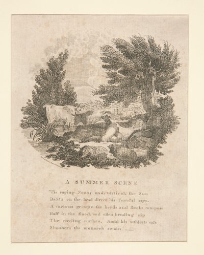 Eine Sommerszene (mit Vers) von Amos Doolittle