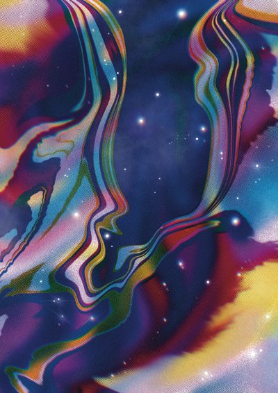 Ätherische Kosmische Gesichter von Amy Louise Baker