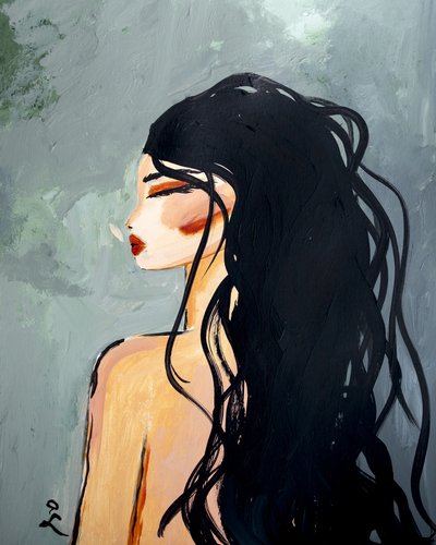 Gelassenes Frauenprofil von Amy Straley