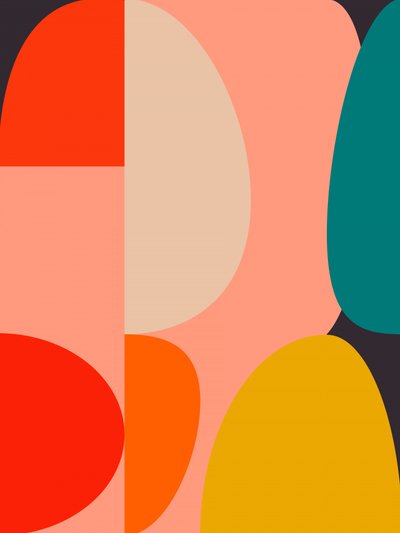 Mittleres Jahrhundert Pastell 14 von Ana Rut Bre