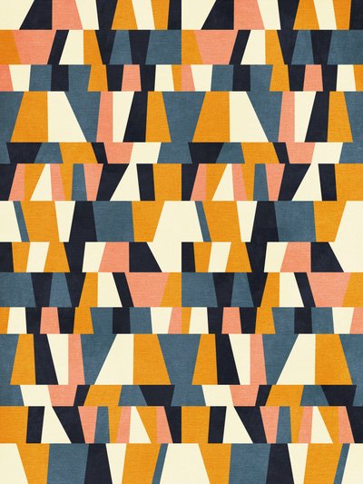 Regenbogen Plus Formen Blau Senf 14 von Ana Rut Bre