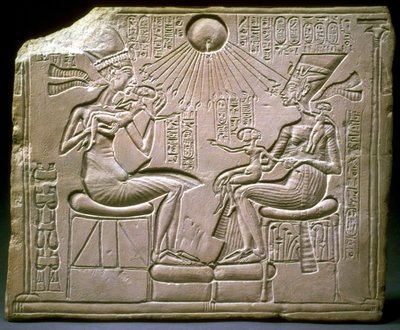 Die königliche Familie: Echnaton, Nofretete und ihre Kinder, ca. 1350 v. Chr. von Ancient Egypt