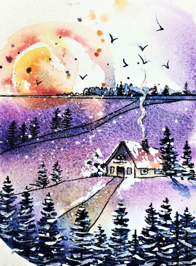 Gemütliche Winterhütte von Anda Bieza