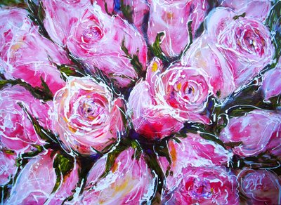 Lebendige Rosa Rosen von Anda Bieza
