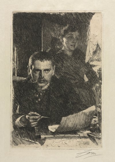Der Künstler und seine Frau, 1890 von Anders Leonard Zorn