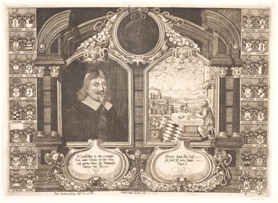 Johan Brockenhuus sowie Szene mit dem Evangelisten Matthäus. Zur Leichenpredigt von Anders Ottesen